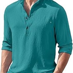 Men's Regular Fit Solid Popcorn Full Sleeve Regular Fit Short Kurta | Solid Pattern Mandarin Collar Straight Kurta-picture-15