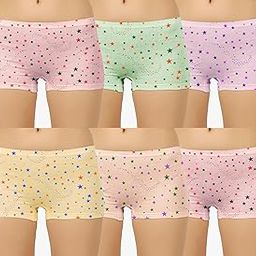 Women Printed Cotton Blend Regular Boyshorts/Panty (Pack of 6)-image-71