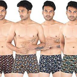 Lyril Stylo Printed Mini Trunks (Assorted Prints) Pack of 4-12