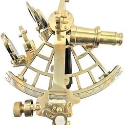 9” Brass Sextant, Marine Navigational Ship Instrument, Fully Working Sextant,Antique Maritime Astrolabe Sextant, Nautical Brass Hand-Made Polished-picture-10