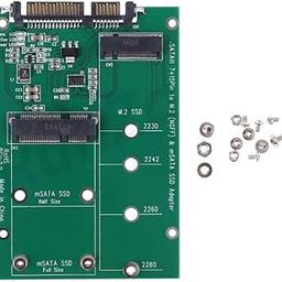 2 X Replacement NGFF M.2 B+M Key or mSATA SSD to SATA III 3 Adapter Msata & M.2 (B-Key Ngff) 2in1 Sized Multiple Ssd to Sata 3 Iii Adapter Converter RC-MST-01-21