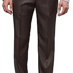 Men's Polyviscose Blend Structure Pattern Smart Fit Flat Front Formal Trouser-picture-0