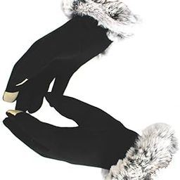 Alexvyan -20℉ Snow and Windproof Thermal Soft Warm Winter Gloves (Fur/Fleece Inside) for Riding,Protective Warm Hand Riding Cycling,Byke,Bike,Motorcycle,Scooty for Women,Girls,Ladeish (Black)-image-48