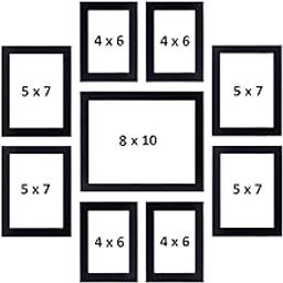 Stuthi Arts Wood MDF Photo Frame With Glass (Black, 11Photos), Wall Mount-image-34