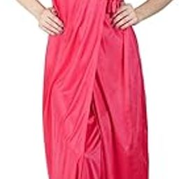 Women's Satin Nightwear/Night Dress/Nighty Set of 6 Pcs Long Nighty, Short Nighty, Robe, Skirt, Bra and Thong (Pack of 6)-12