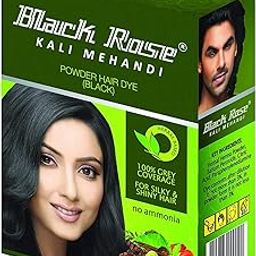 Kali Mehandi | Herbal Black Henna Hair Color | 5sachets of 10gm each (50Gms) (Black, 2 Box)-24