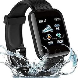 Captcha ( Special 9 Years Warranty) Full Waterproof Smart Watch D116 Touchscreen Smart Watch Bluetooth 1.3" Smart watch LED with Daily Activity Tracker, Heart Rate Sensor, Sleep Monitor and Basic Functionality for All Boys & Girls Wristband - Black-image-56