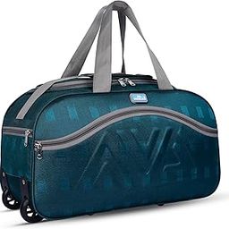 Rio Duffle Wheeler Bag | Waterproof Strolley Duffle Bag | 2 Wheel Duffel Bag | Luggage Bag with Adjustable Handle- (Turquoise)-picture-37