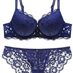 Women's Gorgeous Honeymoon Double Push up Bra Panty Bridal Set-43