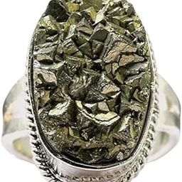 Adjustable Pyrite Ring for Men & Women | Certified Natural Pyrite Crystal – Original Stone for Wealth, Money, Success & Good Luck-image-92