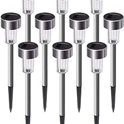 XSOURCE Solar Outdoor Lights, Solar Lights Outdoor Waterproof, Stainless Steel LED Pathway Lights Outdoor Solar Lights Solar Garden Lights for Patio, Lawn, Yard and Landscape (Pack of 2, Cool White)-picture-30
