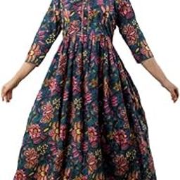 Women's Cotton Floral Printed Anarkali Maternity Kurti for Women Cotton-image-68