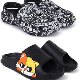 Combo Pack of 2 Slipper/Flip Flops/Slides/Clogs/Sandals for Men (Cl-Guday Vs YEE-Billi & N11)-image-84