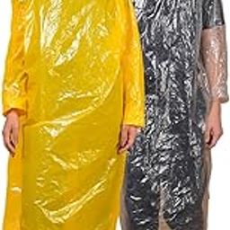 Unisex Lightweight Waterproof Foldable Rain Poncho with Adjustable Hood-image-10
