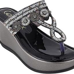 Women's Embellished Wedge Heel Platform Sandal-image-9