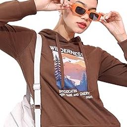 Women's Cotton Blend Regular Fit Full Sleeve Hooded Neck Sweatshirt-picture-5