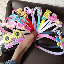 Multiple Cartoon Hairbands For Girls & Women's | Funny Hair Accessories for Baby Kids Headbands (Pack of 4 /Random Design)-80