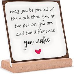 KACHI PENCIL qyuvanbu Wooden Gift Sign - May You Be Pound - Motivational Rustic Fiberboard Plaque - Home & Office Inspirational Gifts -FLATSTAND-602-image-5