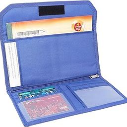 ZesTale Nylon Multiple Cheque Book | Passbook,Passport Cover | Car Document Holder | Document Bag for Small Accessories | Multipurpose Multi Pocket (Set of 1, Blue)-image-31