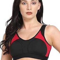 Sports Women Girls Nylon Spandex Lycra Removable Pads Full Coverage Bra-L3516-XC-28