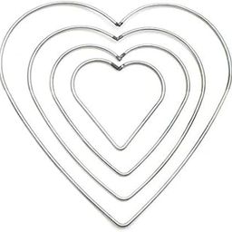 Zazza Home decor - 04 pcs Dream Catcher Rings Dream Catcher Metal Hoops Moon, Heart and Star Shaped Macrame Ring for Crafts, Macrame Wall Hanging, Wedding Wreath Decor. (Heart - 02 Inch)-image-31