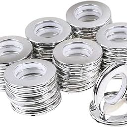 Curtain Ring Lock Pack, Set of 25 Silver Colour-image-69