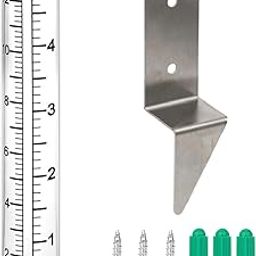 HASTHIP® Capacity Rain Gauge Wall Mount Rain Gauge 12cm/5 inch Graduated Cylinder Rain Gauge Rainfall Gauge for Weather Monitoring, Agriculture & Farming, with Metal Wall Holder & Screw Packs-31