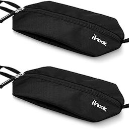 Travel Toiletry Pouch with Hanging Hook for Men & Women– Compact Waterproof Organizer for Toiletries, Shaving Kit, Cosmetics, Travel Accessories, Essentials & Personal Care Items (Black - Pack2)-image-18