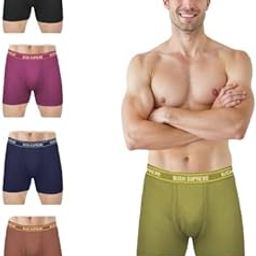 Trunk Underwear for Men | 100% Pure Combed Cotton Outer Elastic Plain Trunks | Ultrasoft Men's Trunks-picture-2