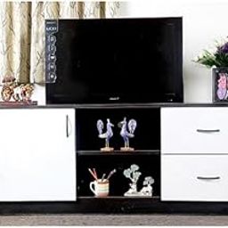 CASPIAN Engineered Wood Wooden TV Entertainment Unit Coffee Brown & White|48 Inches TV Stand/Panel Bedroom & Living Room with Storage 2 Drawers, Shelves & Cabinet|Media Console Table for Set Top Box-image-19