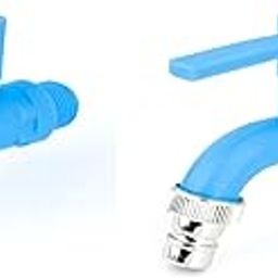 SHOPERTUNITI PVC Bib Cock/Water Taps Plastic Bathroom/Kitchen Tap Faucet – High-Pressure Water Flow, Rust-Resistant, and Durable | Modern Design for Bathrooms & Kitchens (2, Blue)-image-38