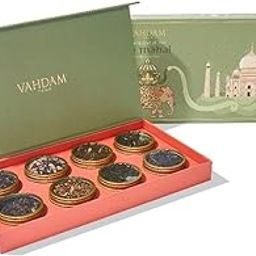 VAHDAM, Weekend in Taj Mahal Mothers Day Tea Gift Set - 8 Loose Teas | Tin Caddy Travel Edition Gift Box | Mothers Day Gift Ideas for Mom from Son, Daughter | Gluten Free, Non GMO-image-7