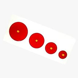 Tantrums Preschool Wooden Circle Seriation Board Puzzle for Kids Learning Helpful in Developing Hand Eye Concentration and Motor Skills with Self-Correcting Match ups (Red 4 Pieces)-72
