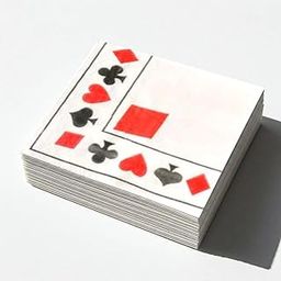 Nice Touch Paper Napkin in Playing Card Design, Red and Black (25 Pulls Per Pack, 75 Sheets, 33 X 33 cm) | Pack of 3 Printed Tissues | 3PLY Table Napkins | Party Essential-image-36