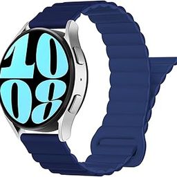 VEMIGON Silicone Magnetic Strap Compatible with Samsung Galaxy Watch 7 6 5 4 Bands 44mm 40mm/Galaxy Watch 6 Classic 47mm 43mm/Watch 5 Pro 45mm/Watch 4 Classic 46mm 42mm, 20mm Replacement Sport Loop-image-34
