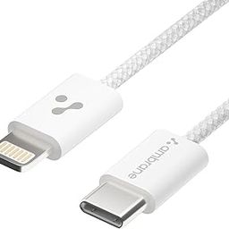 Ambrane Type-C to Lightning Cable, 22.5W Fast Charging Cable Compatible with iPhone 14, 13, 12,11, X, 8, 7, 6, 5, Pro,Max, iPad, Macbook, iMac, AirPods, Supports CarPlay, 1.2m (ABTL-Q12, White)-13