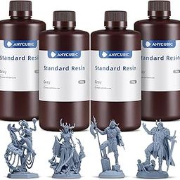 ANYCUBIC 3D Printer Resin LCD UV 405nm Rapid Photopolymer for LCD/DLP/SLA 3D Printers, Grey 4kg-image-79