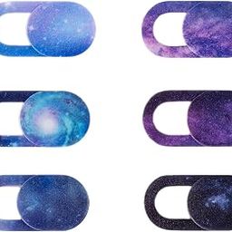Garcan [6 Pack] Webcam Cover, Laptop Camera Cover Slide, Ultra-Thin Camera Cover Slide for MacBook Pro, iMac, PC, iPad, iPhone 8/7/6 Plus, Cell Phone and More Accessories-Spiral Nebula(Blue+Purple)-image-65