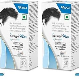 New Keraglo Men Hair Growth Tablets (30 Tabs) Pack 2 – Revolutionary Gender Based Formulae Enriched with Potent DHT Inhibitors, Hair Specific Amino Acids, Powerful Anti-oxidants, Essential Vitamins, Vital Minerals & Natural Extracts – Nourishes Scalp, Supports Follicles & Strengthens Strands – Hair Supplements-image-14