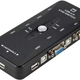 REC Trade 4-Port KVM Switch USB 2.0, Computer Sharing Video Mouse Keyboard Monitor 4 Port KVM Switch, Compatible with Mouse Keyboard Monitor. (KVM41UA) (RTT-SWT-0083)-17