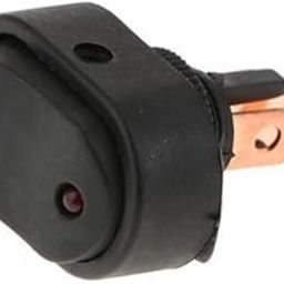 UJEAVETTE 6x12V 30A 3-pin Car Truck Rocker Round Toggle LED Switch Modification Red-image-56