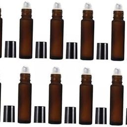 Enakshi® 4x10Pcs Roll On Bottle 10ml Thin Roller Small Vial Aromatherapy Brown Matte|Health & Beauty | Natural & Alternative Remedies | Aromatherapy-image-51
