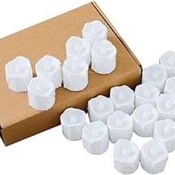 Urbane Home LED Candles for Home Decoration |Battey Operated |Flameless Yellow Light |Safe & Easy to Maintain |Diwali Lights for Home Decoration|B0-001,Pack of 24,(White)-picture-22