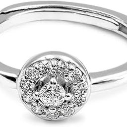 925 Sterling Pure Silver Cute Sterling Zircon Ring, Adjustable | American Diamond Cut | Gifts For Women & Girls |With Certificate of Authenticity | Certified-image-87