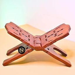 Wooden Holy Bible Books Stand Foldable | Book for Reading Rihal Best Gift Bride or Bridal - Geeta Gita Quran Box Sharif Bibal Granth Saheb Rehal-image-108