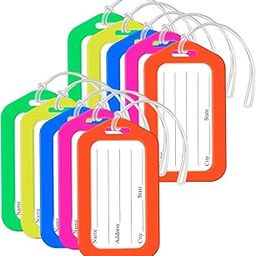Pack of 10 Luggage Tags, Smart Travel Tags for Suitcases, Backpacks, and Travel Bags | Multicolour Bag Identifiers for Easy Identification During Travel, Camping, Hiking, or Business Trips-17