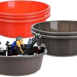 Homestic Pack of 6 Desk Organizer | Stationery Organizer | Multipurpose Storage Organizer | Office Supplies for Pen-Pencil-Staplers | Desktop Organizer | 6 LTR | Red & Gray-image-75