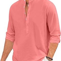 Cotton Blend Solid Casual Short Kurta for Men Full Sleeve Band Collar Stylish Shirt Kurta for Men-image-40