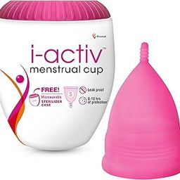 i-activIActiv Menstrual Cup For Women With Free Sterilizer Case|Small(S)Pack Of 1|Rash Free,Leak Free&Ultra Soft Period Cups For Women|100% Medical Grade Silicone|8-10 Hrs Protection-picture-26