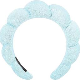 Sponge Headband Nonslip Lovely Gifts for Skincare Cosmetic Removal Shower Sky Blue-image-57